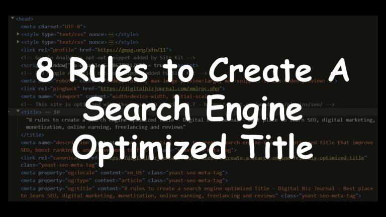 8 Rules to Create A Search Engine Optimized Title